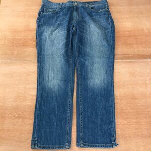 Escada Women's Straight Leg Jeans in Faded Blue Denim